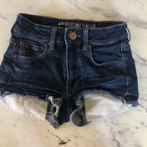 American eagle dark denim shorts
